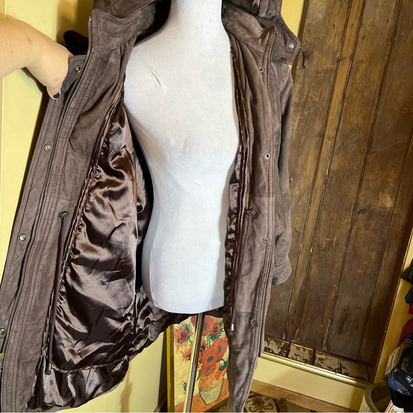 WILSONS Leather Size Medium Parka Adventure Bound Hood Thinsulate 3/4 Length NEW - Picture 10 of 16